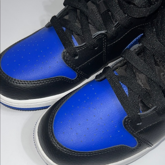 Nike Air Jordan 1 Mid - Black/Royal Blue 6.5Y - Picture 4 of 14